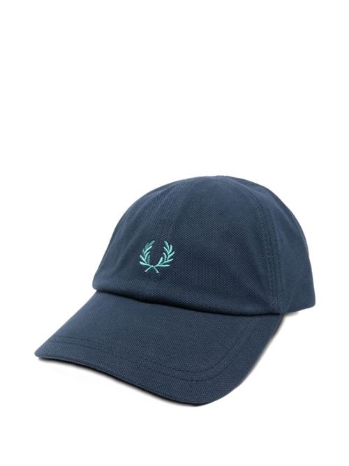 Cappello uomo Fred Perry blu e celeste con logo centrale FRED PERRY | HW229558B